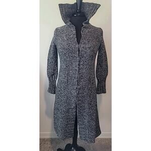 Express Gray Merino Wool Long Cardigan Duster Sweater Small